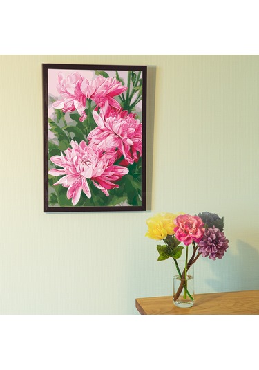 Xiyyadms 30x40cm Dıy Rakamlı Boyama Tablosu - Papatya Desenli Dekoratif Yağlı Boya - Çerçevesiz Gx3328