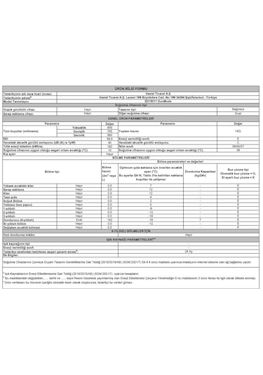 Vestel SD15011 Duomode 142 L Sandık Tipi Derin Dondurucu