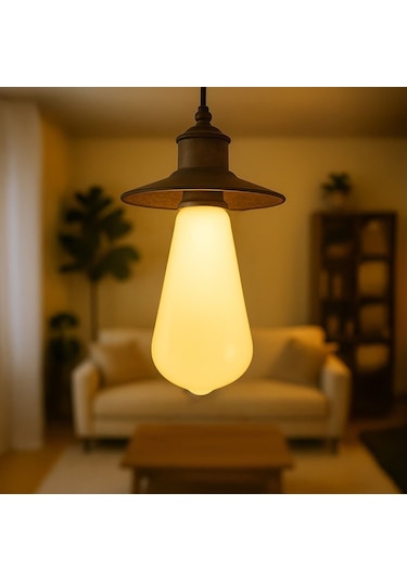 Orbus Milky 5li St6w Led Filament Ampul Beyaz Cam, Sarı Işık, 6w 540 Lümen E27 Duy