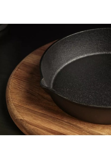 Magma Posuda İz Cuguna 21 Cm Dökme Demir Tava, Doğal Yapışmaz Katman. 202328028 Siyah