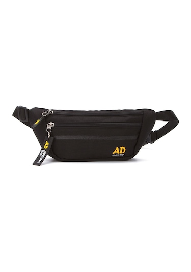 Unisex Çapraz Askılı Telefon Bölmeli Bel Ve Omuz Çantası Siyah