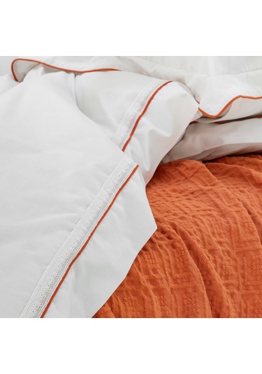 Schafer Home Kylie Yatak Örtüsü Nevresim Seti 7 Parça-kiremit Kiremit