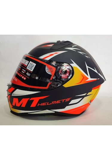 MT Kask Revenge 2 Acosta A37 Mat - Şeffaf Vizörlü