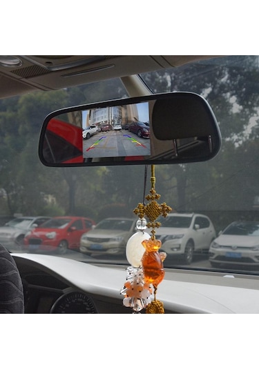 Hippcron Araba Dikiz Aynası Monitör 5 Inç Hd Video Otomatik Park Monitörü Gece Görüş Led Geri Kameralar Yok
