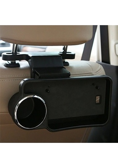 Wondernest Otomotiv Su Bardağı Tutucu, Araç İçi İçecek Tutucu, Arka Koltuk Tepsi Siyah Siyah