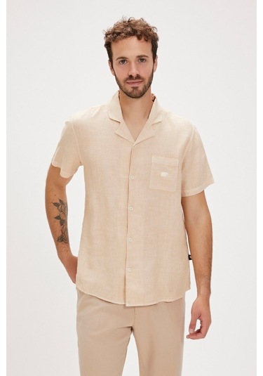 Bad Bear Lyne Erkek Bej Klasik Yaka Gömlek 240130002-BEI Bej