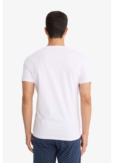 Defacto Slim Fit Dar Kesim Bisiklet Yaka Üst D3515ax25wnwt34 Beyaz