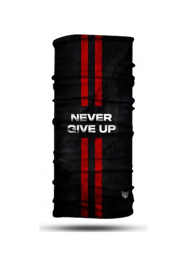 Vexo Never Gıve Up Baf Bandana Kırmızı - Siyah