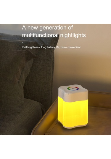 Vkemall Renk Değiştirilebilir Usb Şarjlı Gece Lambası - 2400mah Pil İle Uzun Ömürlü Diğer