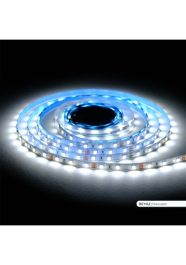 ACK Şerit LED 60 Led'li 6500K Beyaz Işık 7W 5 Metre AS01-008