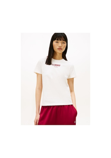 Tommy Hilfiger Tjw Regular Essential Logo T-shirt-12886 Beige