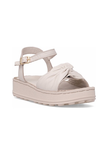 Mammamia D25ys-2595 Kadın Hakiki Deri Düz Sandalet Kemik Kemik
