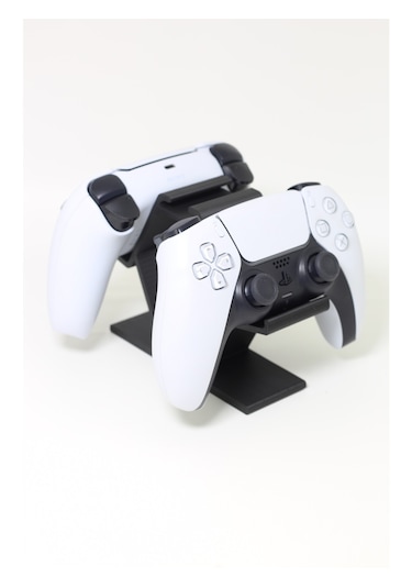 Gamepad - Oyun Kolu Standı Ps5 Ps4 Xbox Pc Uyumlu Üstten Arttırılabilir Mermer Beyazı Siyah