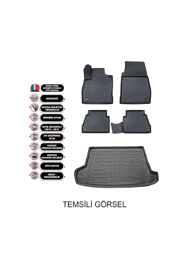 Toyota C-hr Hibrit 2023 Sonrası 3d Bagaj Havuzu Ve 4d Luxury Paspas Seti