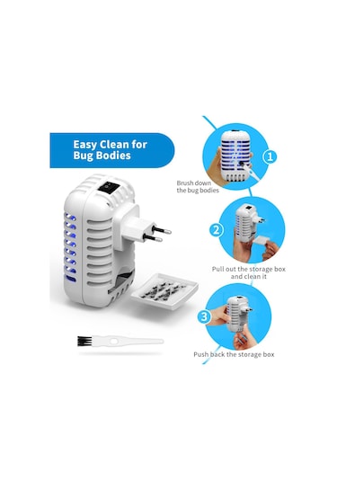 L6401b-eu Mini Ev Sivrisinek Katili Lamba Elektrikli Sivrisinek Siyah