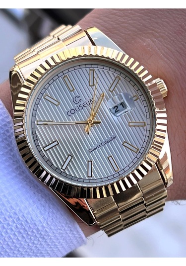 Coliseum Çelik Kordon Takvimli Kadran Kutulu Seri Erkek Kol Saati Ft.aas.ı013