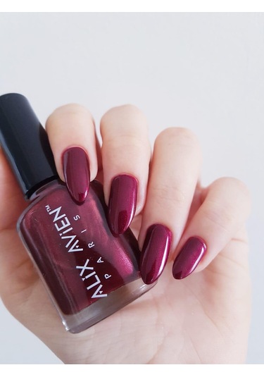 Alix Avien Sedefli Bordo Oje 33 Yüksek Pigmentli Uzun Süreli Kalıcılık Hızlı Kuruma Nail Lacquer 33