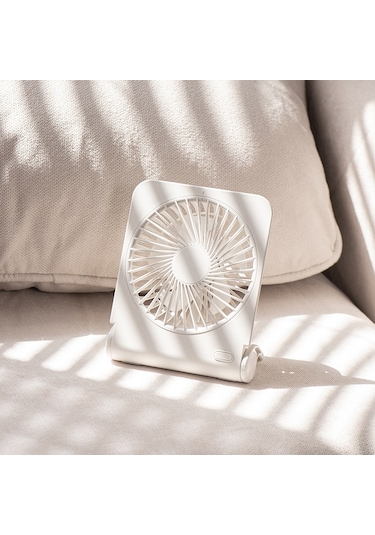 Sessiz Usb Küçük Masa Vantilatörü Hava Akışlı Beyaz,