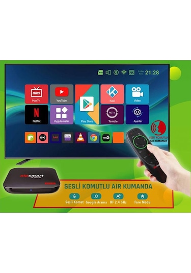 Alpsmart AS-X10 Air Mouse Sesli Komut Özellikli Kumanda