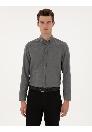 Pierre Cardin Erkek Gri Gömlek Desenli 50316751-vr024 Gri