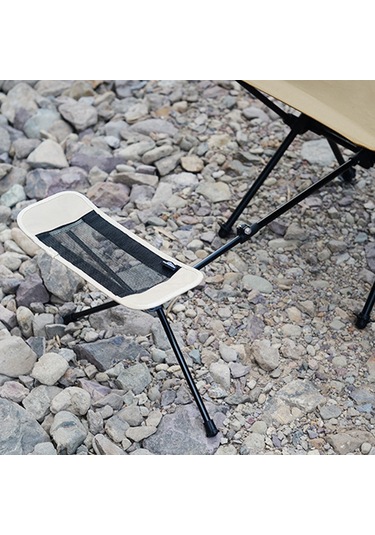 Sundick-katlanır Ay Sandalye Alüminyum Alaşım Ayak Dayanağı Siyah