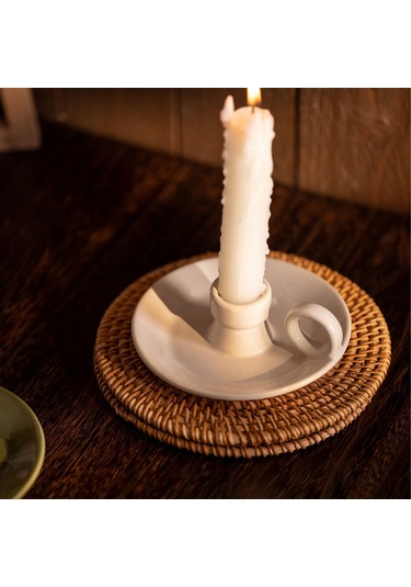 Karaca Home Fay Dekoratif Mumluk Beyaz 300.23.01.0359