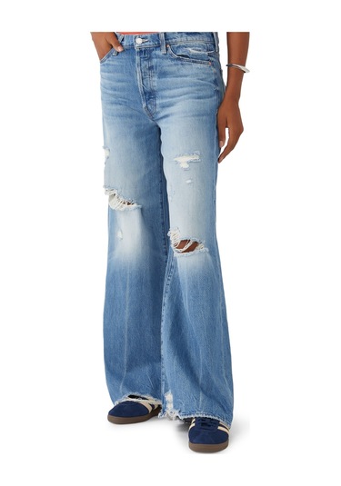 Mother Denim Şık Ve Rahat Geniş Paça Kot Pantolon Mavi