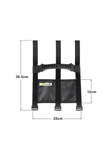Rhinowalk Sk100 Scooter Çapı 7 Cm'nin Altındaki Çubuklar İçin Uygun Kolu Denge Bisiklet Kayışı Kolu Siyah