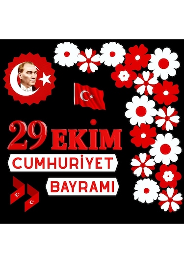 29 Ekim Cumhuriyet Bayramı Pano Süsü
