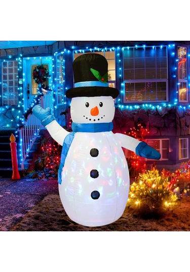 Yılbaşı Şişme Dekor Işıklı Noel Baba 135cm Fanlı Şişme Özelliği Pompasız Şişme Diğer