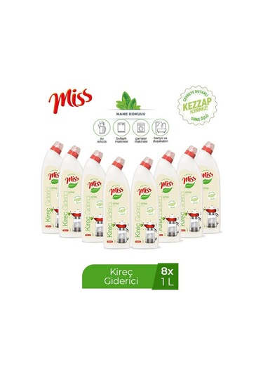 Miss Kireç Giderici Sirke Özlü 8 x 1 L