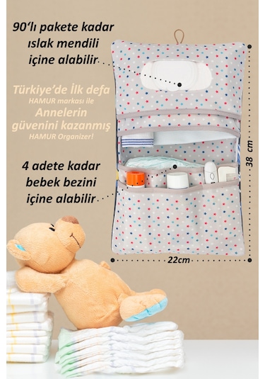 Hamur Space Bebek Bakım Çantası Organizer Çok Renkli