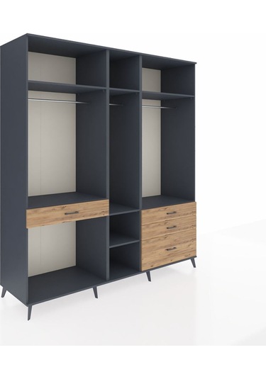 Kronos Dolap 7 Raflı 4 Çekmeceli 3 Askılı 220x59x243 Antrasit-antrasit/çam Antrasıt/atlas Çam Kronos Dolap 7 Raflı 4 Çekmeceli 3 Askılı 220x59x243 Antrasit-antrasit/çam Antrasıt/atlas Çam