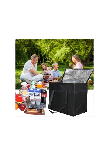 Soğutucu Çanta, Büyük Katlanabilir Soğutucu Çanta, Açık Hava Seyahatleri İçin 30l Yalıtımlı Çanta, Piknik Çantası, Yiyecek Dağıtım Çantası Çok Renkli