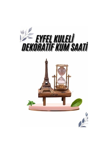 Paris Eyfel Kulesi Hediyelik Eyfel Kum Saati Dekoratif Eşya