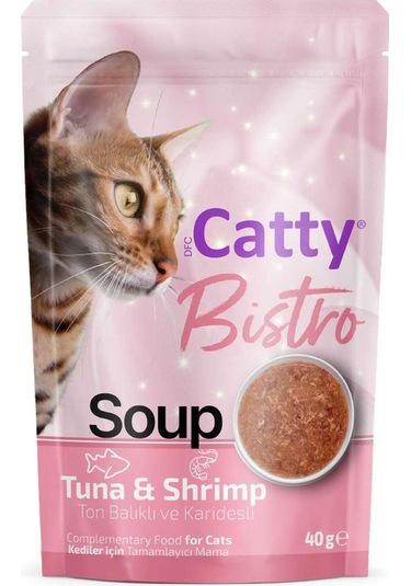 Catty Bistro Ton Balıklı Ve Karidesli Kedi Çorbası 40 Gr