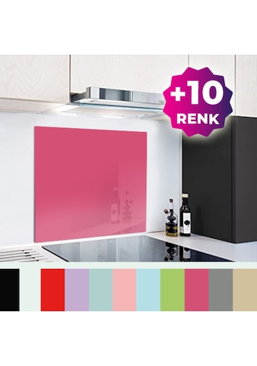 Decorıta Cam Ocak Arkası Koruyucu | Düz Renk