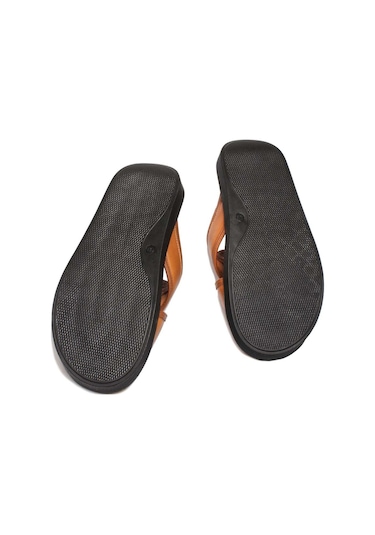 Fast Step Hakiki Deri Erkek Düz Terlik 018mam-65-c-2 001