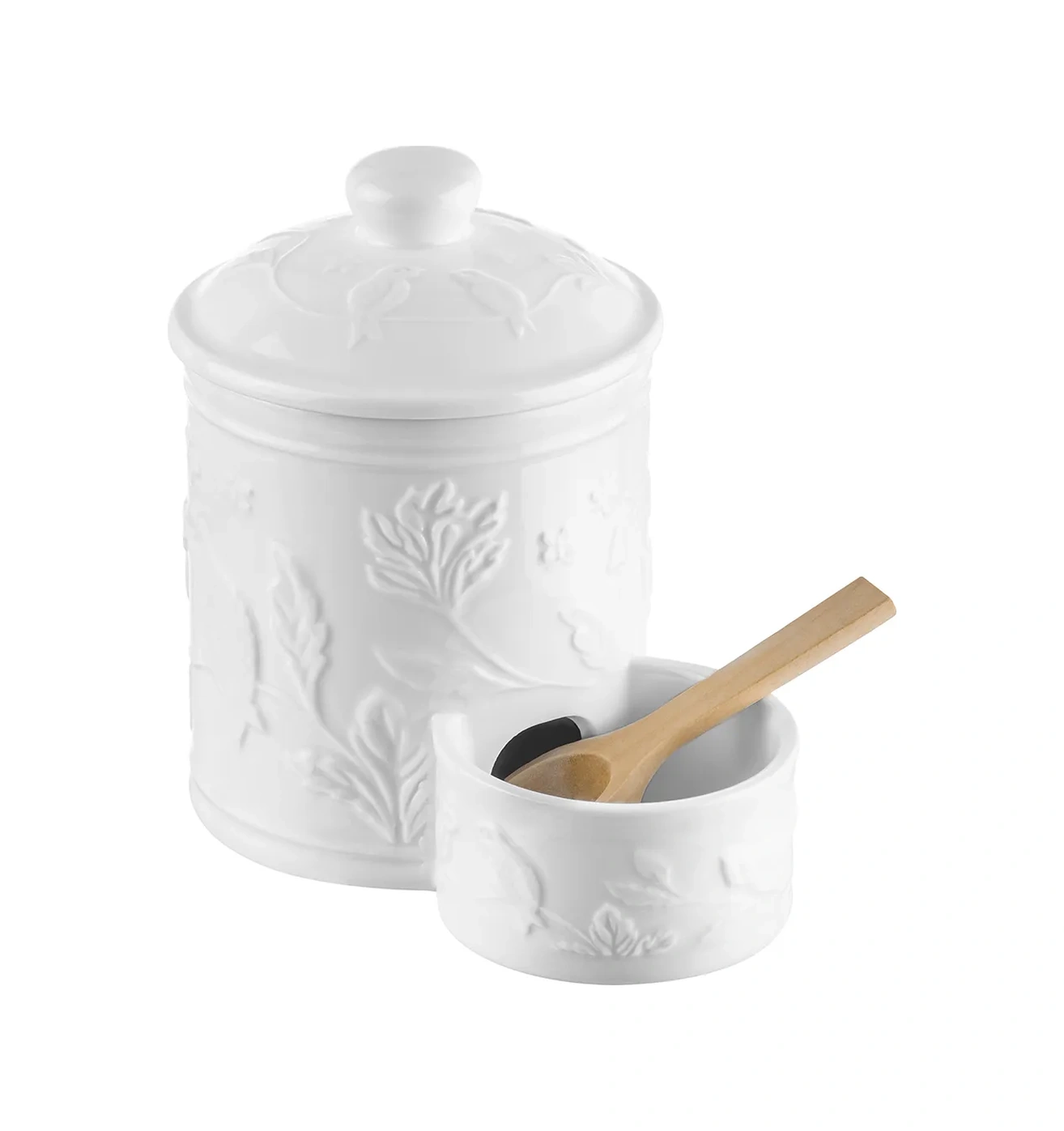 Elan Gallery Dökme Ürünler İçin Kavanoz "dal Üzerindeki Kuşlar", 500 Ml 161680200 Beyaz