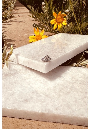 Göz Eye Tasarım Zirkon Taşlı Gümüş Renk 316l Stainless Steel Çelik Piercing Tragus Helix