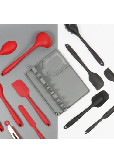 Sones 2'si 1 Arada Mutfak Silikon Kaşıklık Rafı Orta