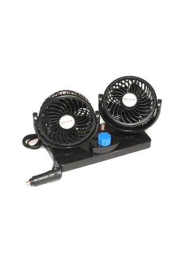 12v Oto Fan Çakmaklık Girişli Ayarlanabilir Başlıklı Araç Vantilatörü
