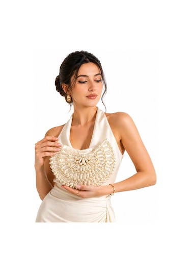 Atelier Emine Clutch Pearly Çanta Çok Renkli