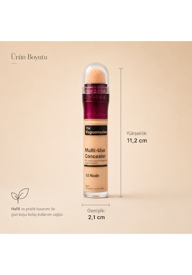 The Voguemaxima Luméa Sünger Uçlu Likit Kapatıcı 02 Nude 8 Ml