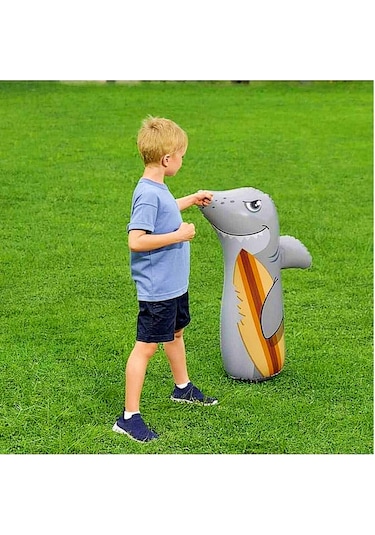 Bestway 52152 Bop Bags Köpek Balığı Desenli Hacıyatmaz 89 Cm Sulu Hacı Yatmaz