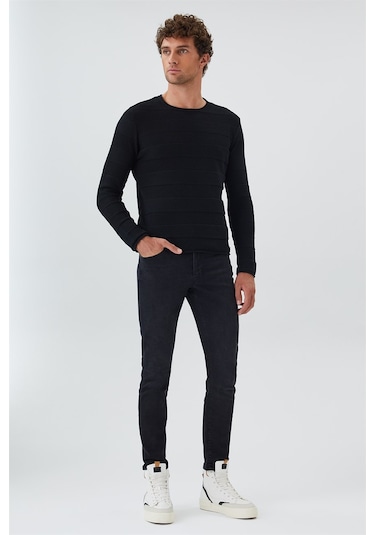 Lee Cooper Holden Erkek O Yaka Kazak Siyah-15458 Siyah