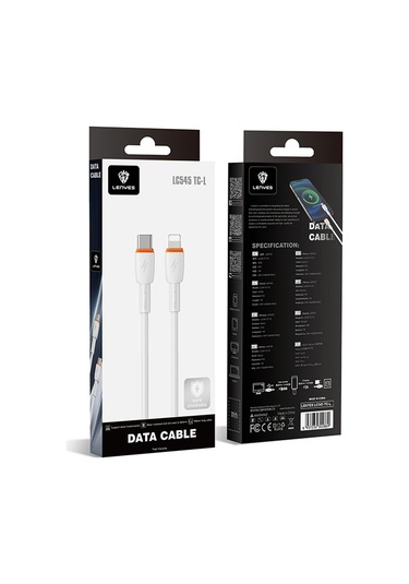 Lenyes Lc545 Type-c To Lightning Hızlı Şarj Özellikli Data Ve Şarj Kablosu 30w 1m Beyaz