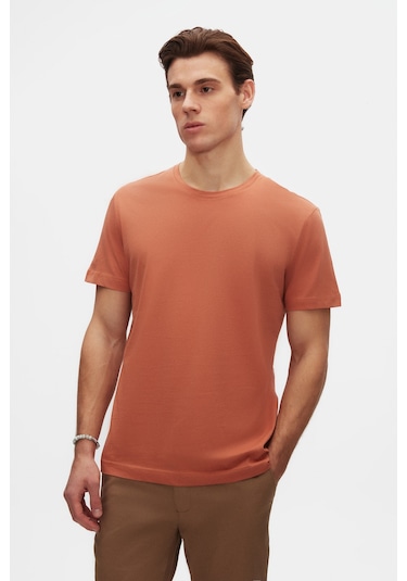 Ds Damat Relaxed Fit Tarçın %100 Pamuk T-shirt 6hc14ort02005 TARÇIN