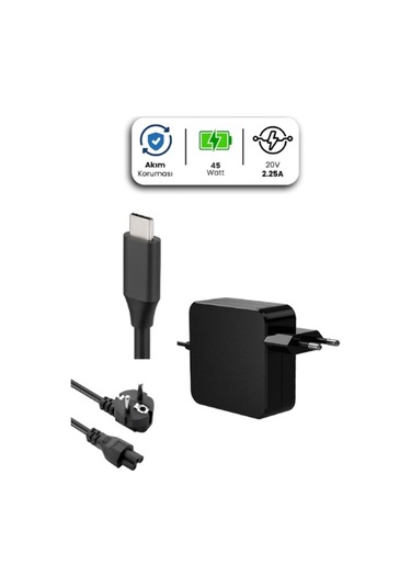 20v 2.25a Type-c 45w Lenovo İçin Laptop Adaptör