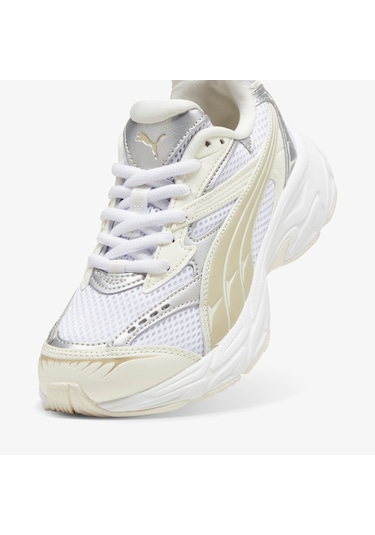 Puma Morphic Metallic Wns Kadın Krem Spor Ayakkabı Düz 397298 Krem
